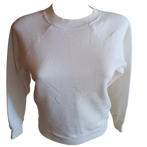 Vintage Women's Small Crewneck Sweatshirt 80's Fleece USA Made 1980's Cotton - Picture 1 of 7